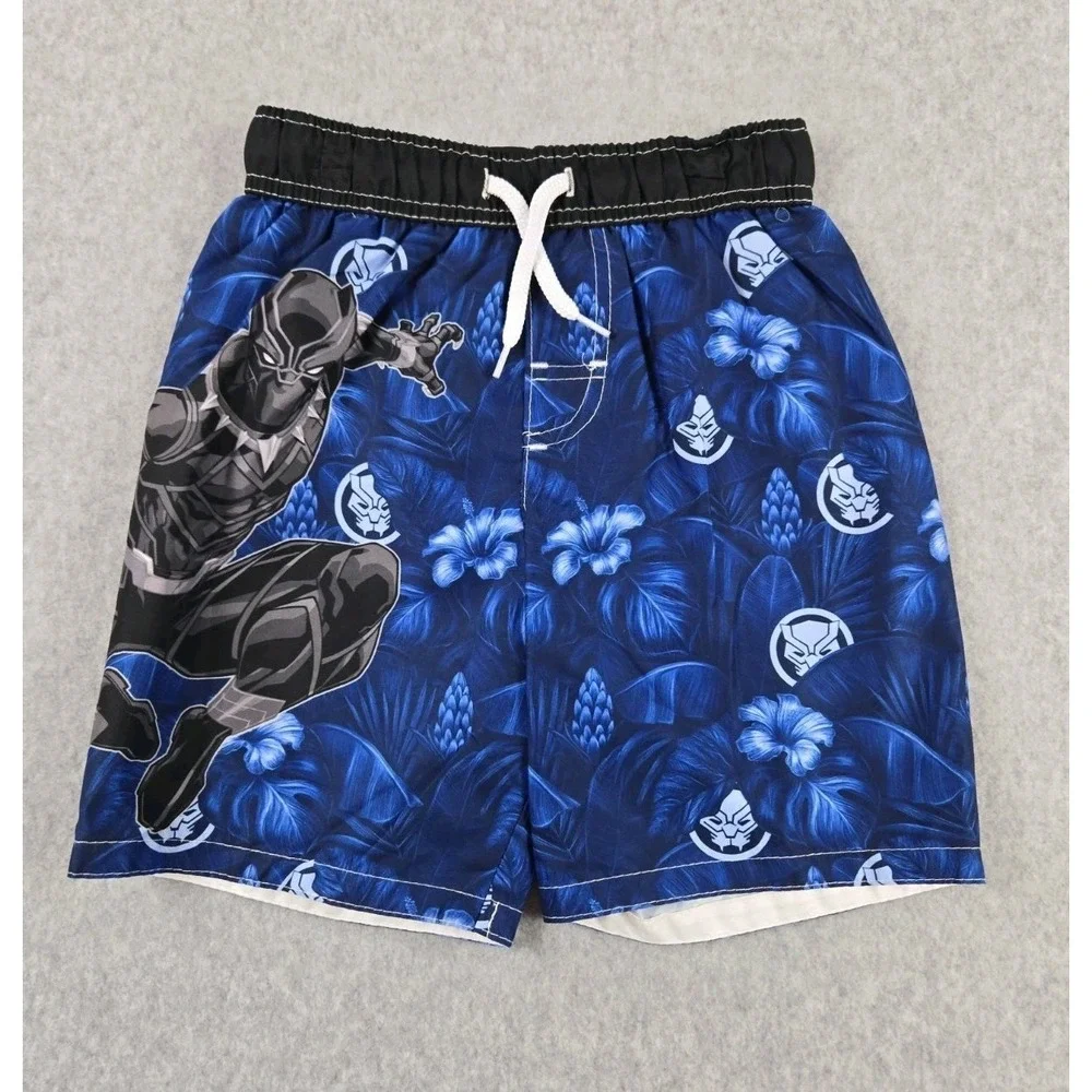 Avengers Bathing Suit Boys 2 pc Swim Set Size Small Rash Guard Top‎ Trunks NWT